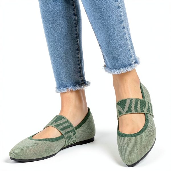 Women's Mary Jane Flats MJP01 Breathable Knit-1