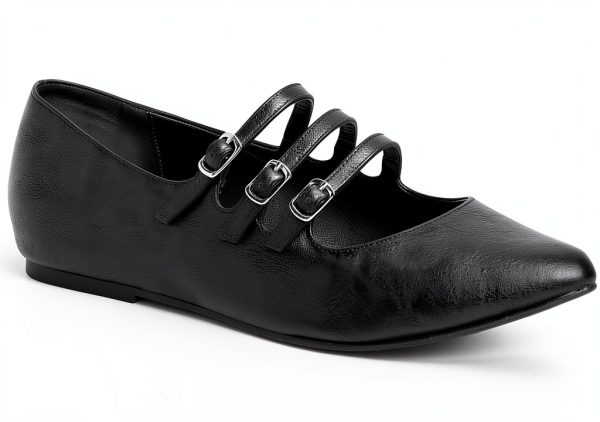 Bucket Ballet Flats City Chic Women Pointed Buckle-4