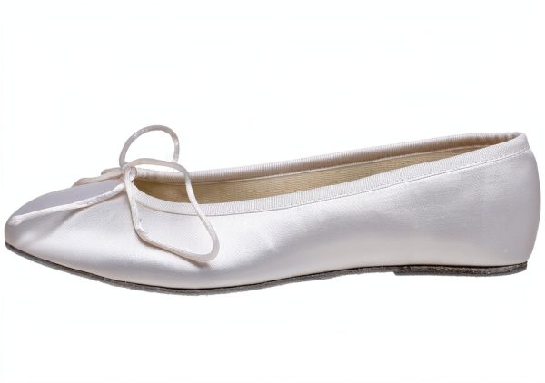 Women's Satin Flat Shoes Touch Ups Leather Sole-6
