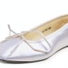 Women's Satin Flat Shoes Touch Ups Leather Sole-0
